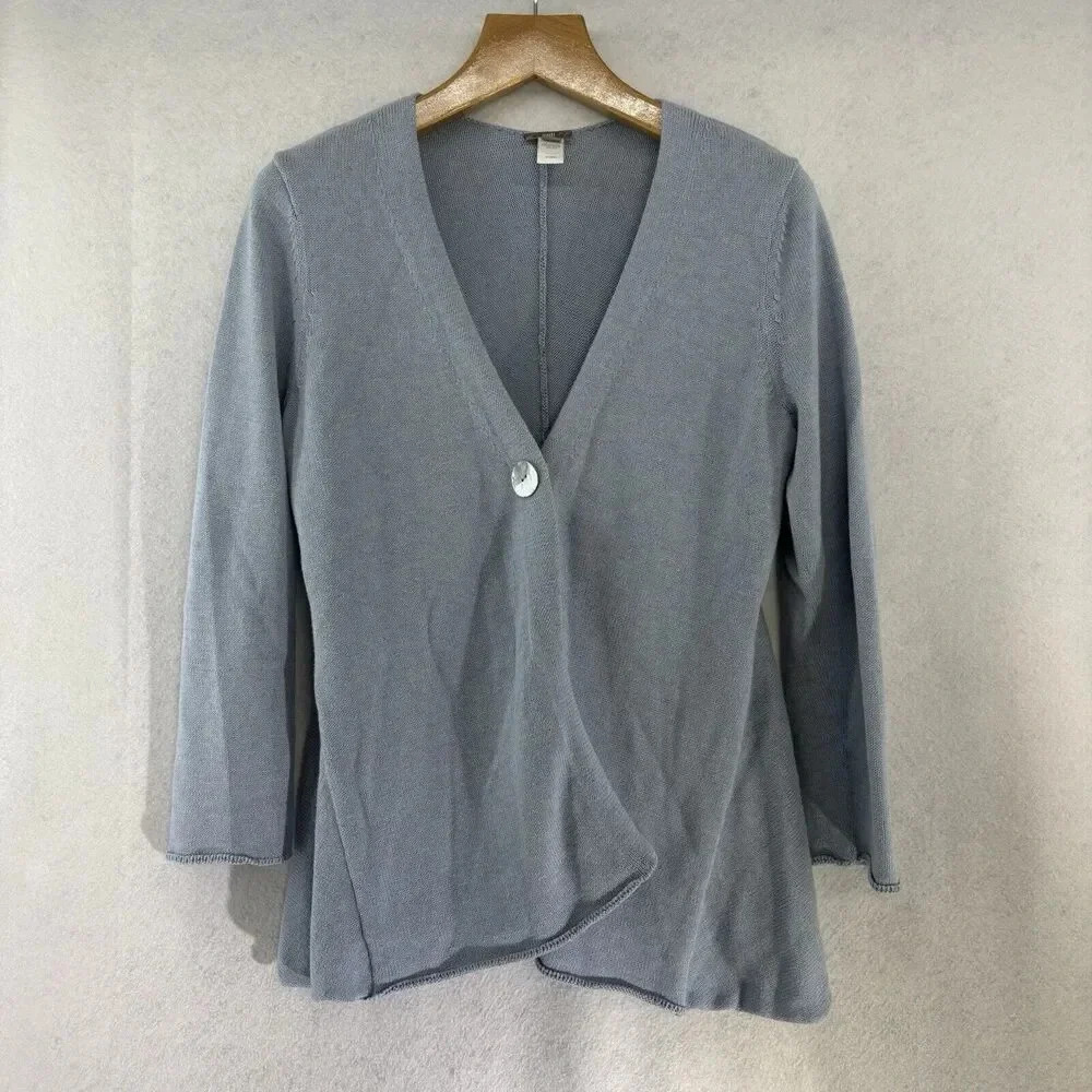 J. Jill Light Gray Women's Cardigan Sweater